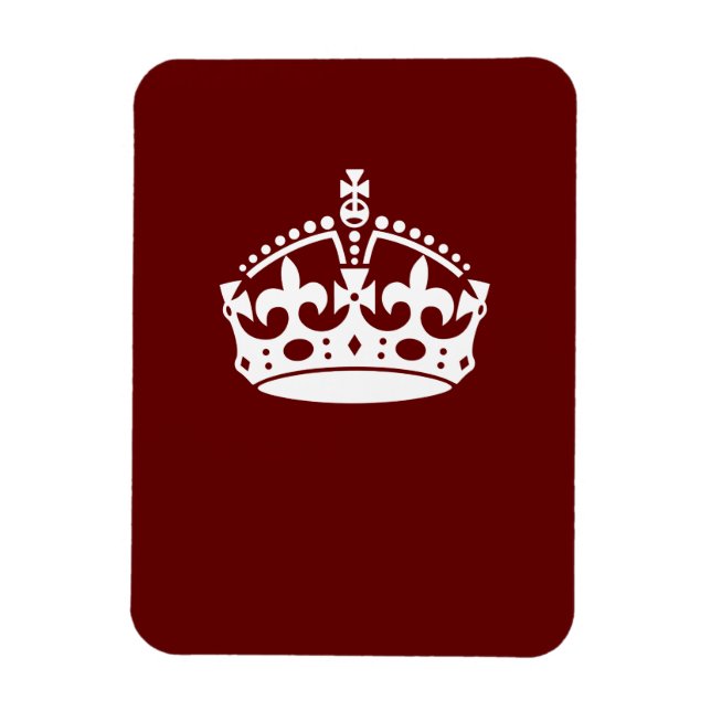 Klassischer Behalt von Calm Crown auf Burgund Red Magnet (Vertikal)