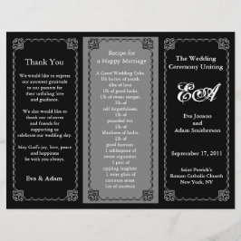 Klassischer Black-Ordner für Hochzeitsprogramme