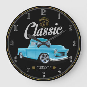 Klassischer Blauer LKW Große Wanduhr