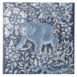 Klassischer Blauer Verzierter Bärenwald Fliese