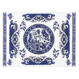 Klassischer blauer Weide-China-Entwurf Tischdecke