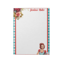 Klassischer Blaupinup Notizblock