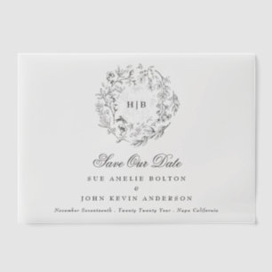 Klassischer Blumenkranz Monogramm Speichert die Da