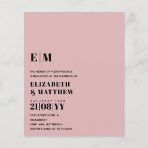 Klassischer BOLD Text nur Hochzeitsempfang Einfach Flyer