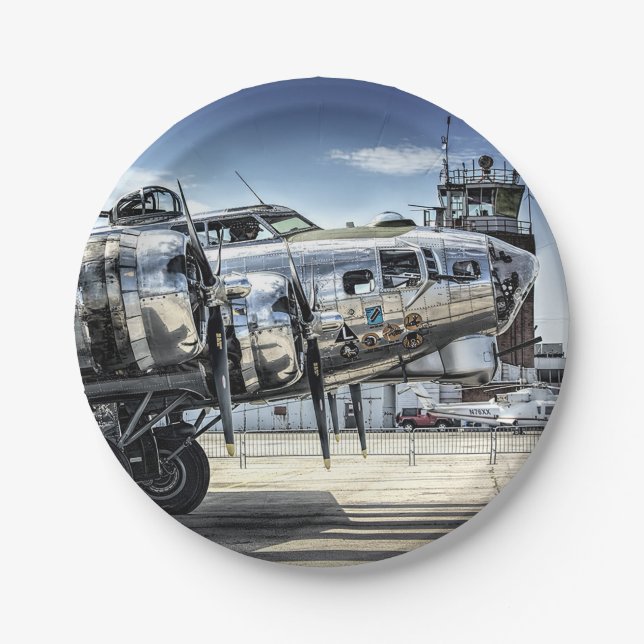 Klassischer Bomber der B-17 Pappteller (Vorderseite)