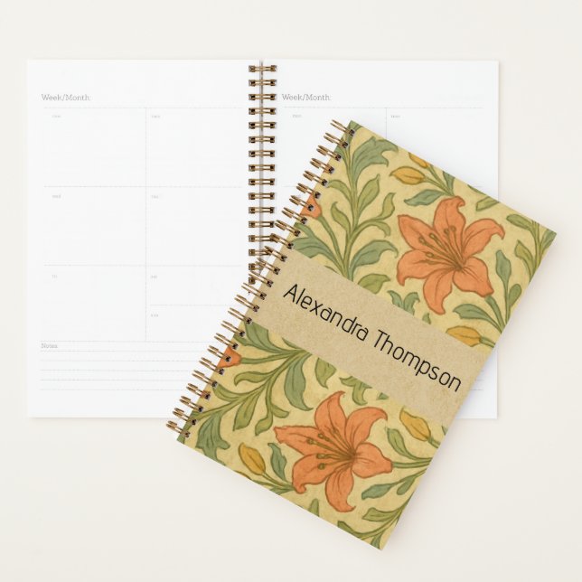 Klassischer botanischer Monogramm-Hintergrund Will Planer (Anzeige)