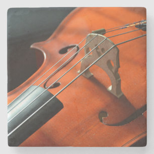 Klassischer brauner Cello Steinuntersetzer