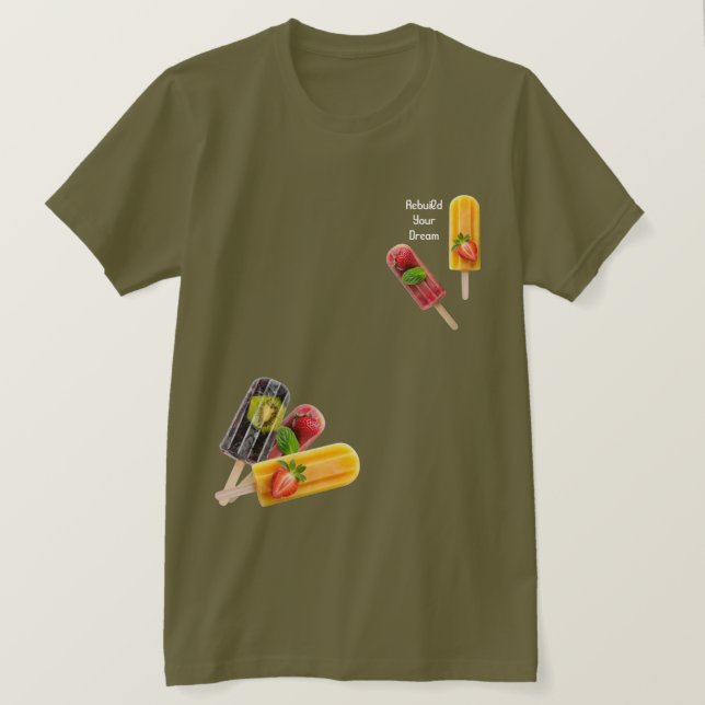 Klassischer brauner Eiscreme-T - Shirt (Design vorne)