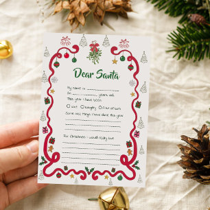 Klassischer Brief an den Weihnachtsmann – Weihnach Feiertagskarte