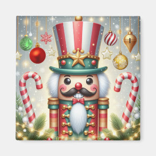 Klassischer, bunter, skurriler Weihnachtsknacker Magnet