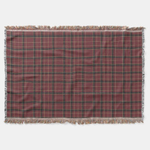 Klassischer Burgunder-Weihnachts-Tartan-Karostoff Decke