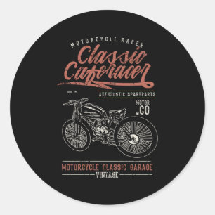Klassischer Caferacer Runder Aufkleber