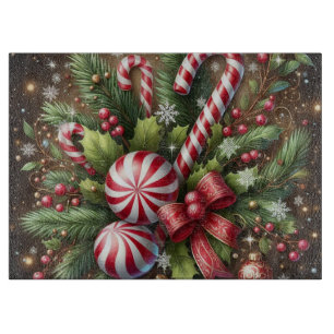 Klassischer Candy Cane/Pfefferminz Weihnachtsgrün Schneidebrett