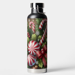 Klassischer Candy Cane/Pfefferminz Weihnachtsgrün Trinkflasche