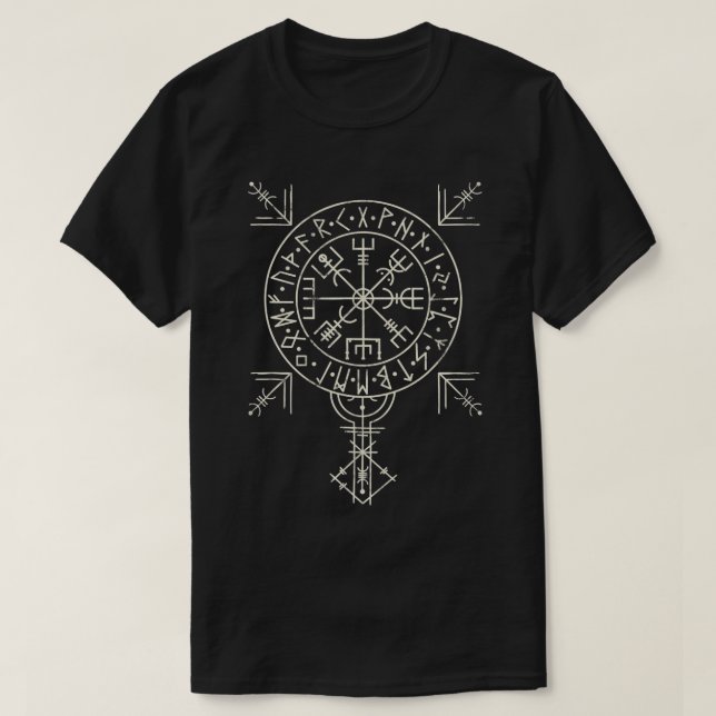 Klassischer Celtic Viking Kompass mit Norsemen Run T-Shirt (Design vorne)