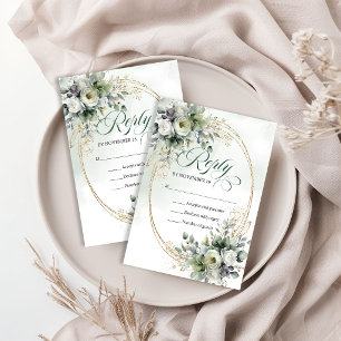 Klassischer Charme Bohemian Greenery Botanische Ho RSVP Karte