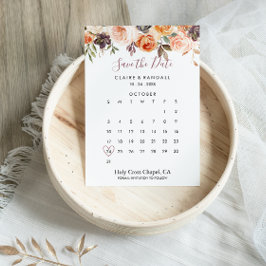 Klassischer Chic Boho Save the Date Calendar