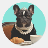 Klassischer Chic Breakfast Poster–inspirierte Pug-