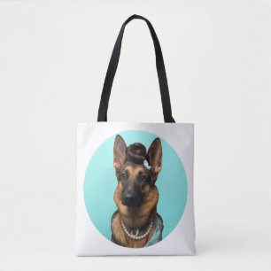 Klassischer Chic Frühstücksposter Deutsche-Schäfer Tasche