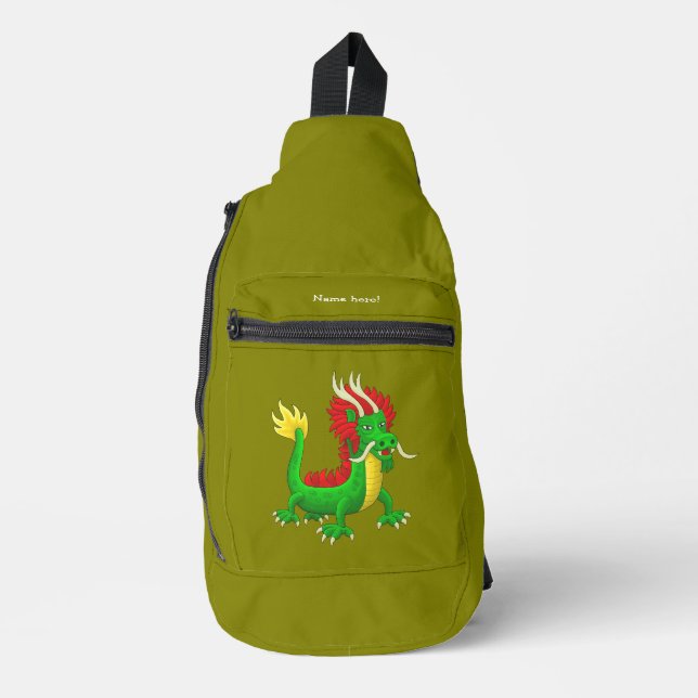 Klassischer chinesischer Drache Crossbody Bag (Vorderseite)