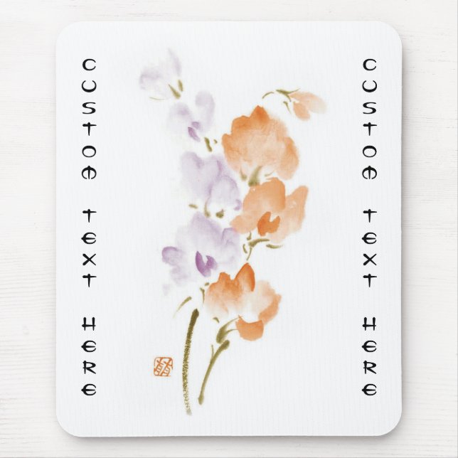 Klassischer chinesischer Sumi-e Blume Farbe c Mousepad (Vorne)