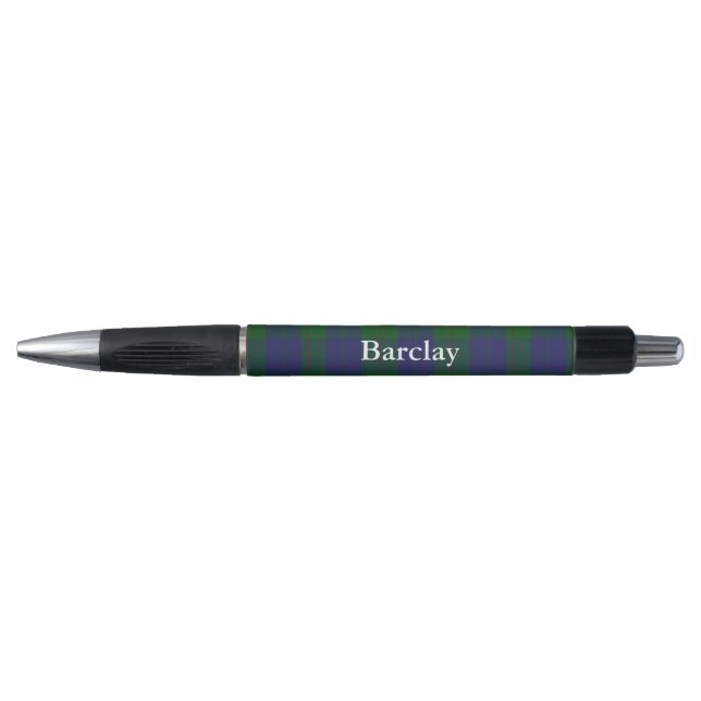 Klassischer Clan Barclay Tartan Karierter Pen Kugelschreiber (Vorderseite)