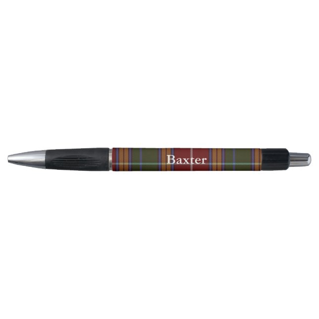 Klassischer Clan Baxter Tartan Karierter Pen Kugelschreiber (Vorderseite)