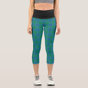 Klassischer Clan Irvine Tartan Kariert Capri Leggings