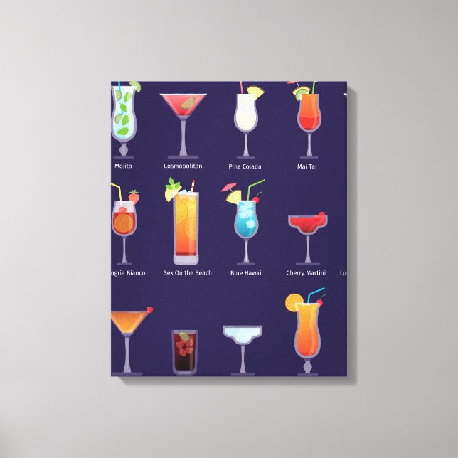 Klassischer Cocktail Leinwanddruck (Vorderseite)
