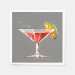 Klassischer Cocktail Serviette