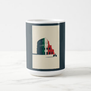 Klassischer Colosseum-Tricolore-Mug - Rom Kaffeetasse