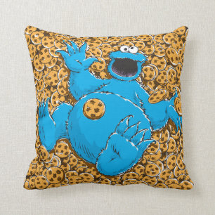 Klassischer Cookie-Monster und Kekse Kissen