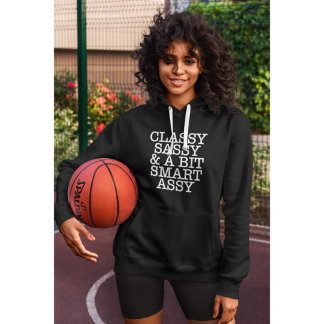 Klassischer cooler schwarzer Hoodie für Frauen