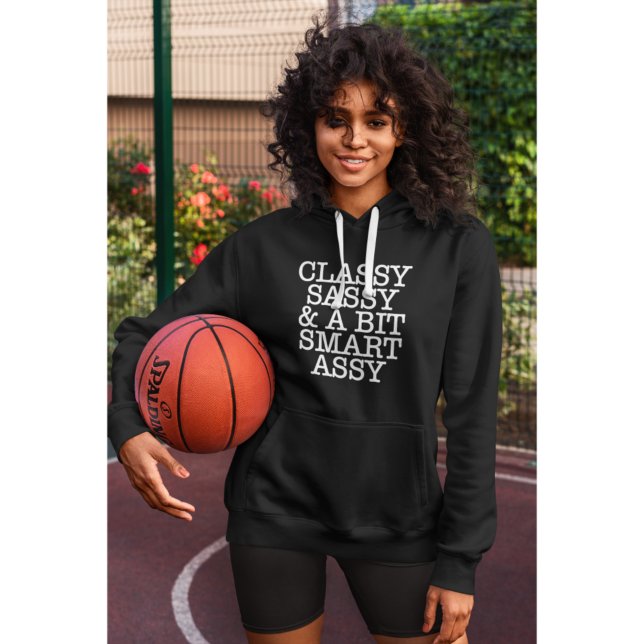 Klassischer cooler schwarzer Hoodie für Frauen (Classic Women's Cool Black Hoodie)