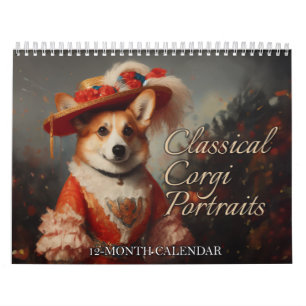 Klassischer Corgi-Porträts-Kalender Kalender