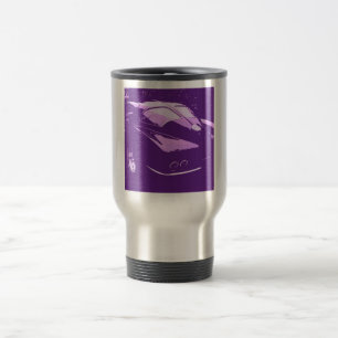 Klassischer Corvette Split Window Lila Pop-Art Reisebecher