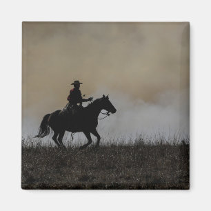 Klassischer Cowboy und Pferdemagnet Magnet