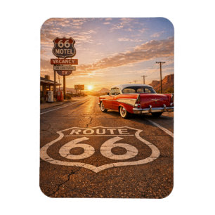 Klassischer Crimson Cruiser Wüstenhorizont Sonnenu Magnet