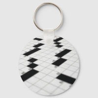 Klassischer Crossword-Raster-Schlüsselanhänger