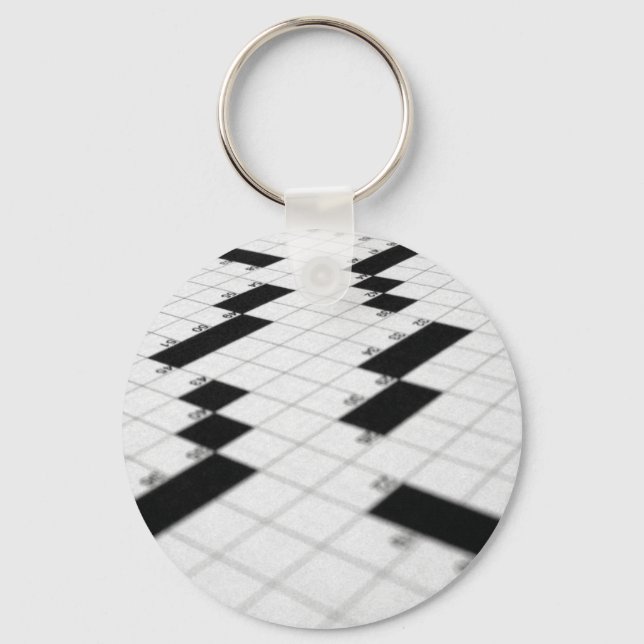 Klassischer Crossword-Raster-Schlüsselanhänger Schlüsselanhänger (Vorderseite)