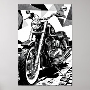 Klassischer Cruiser Geist Monochromes Poster