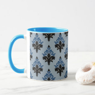 Klassischer Damaszenerstil in Blau und Schwarz Tasse