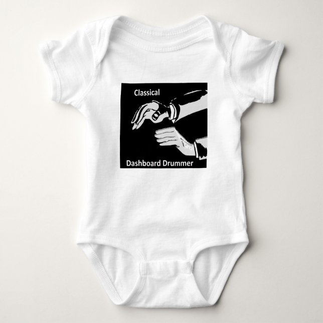 Klassischer Dashboard-Dashboard-Trommler Baby Strampler (Vorderseite)