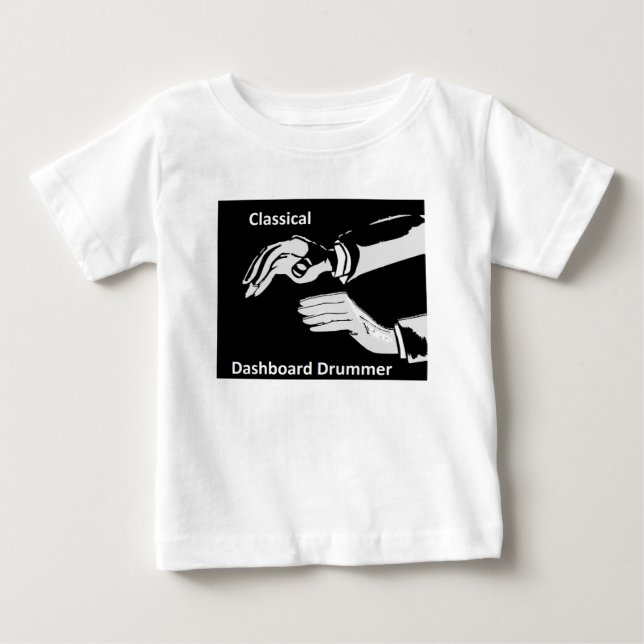 Klassischer Dashboard-Dashboard-Trommler Baby T-shirt (Vorderseite)