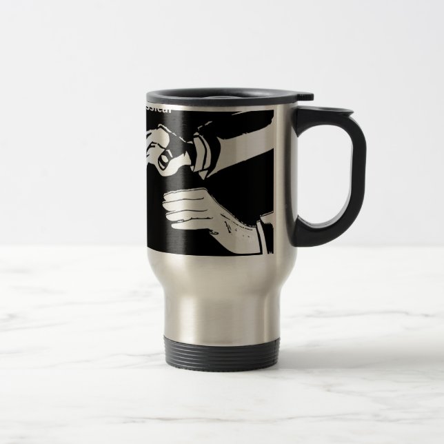 Klassischer Dashboard-Dashboard-Trommler Reisebecher (Rechts)