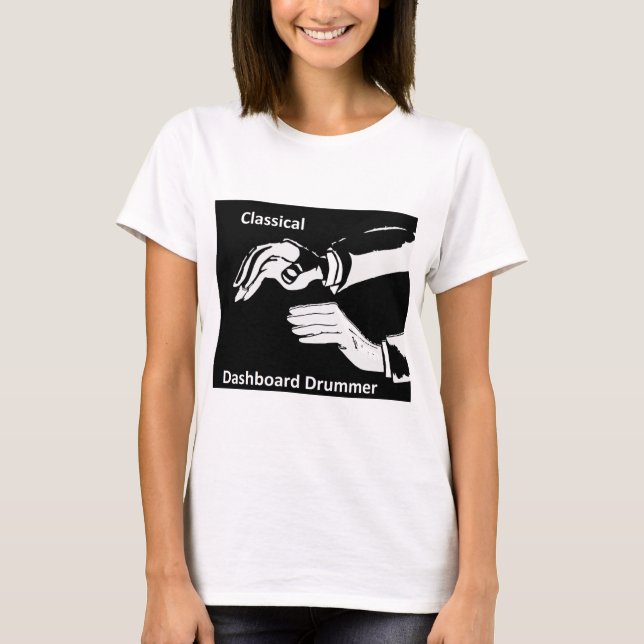 Klassischer Dashboard-Dashboard-Trommler T-Shirt (Vorderseite)