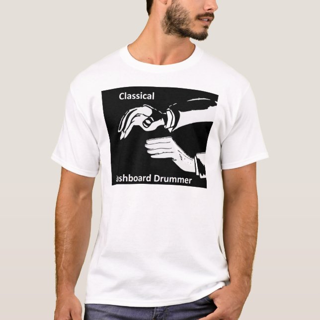 Klassischer Dashboard-Dashboard-Trommler T-Shirt (Vorderseite)