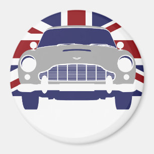 Klassischer DB5-Sportwagen auf Unionsseite Magnet