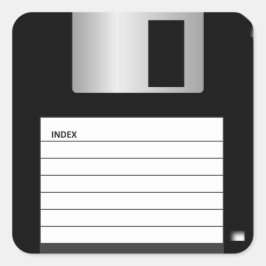 Klassischer Diskettenaufkleber Quadratischer Aufkleber