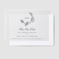 Klassischer dunkelgrauer Monogramm-Kranz 'Save The